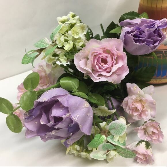 Set of 2 Faux Roses Bouquets - Picture 3 of 6